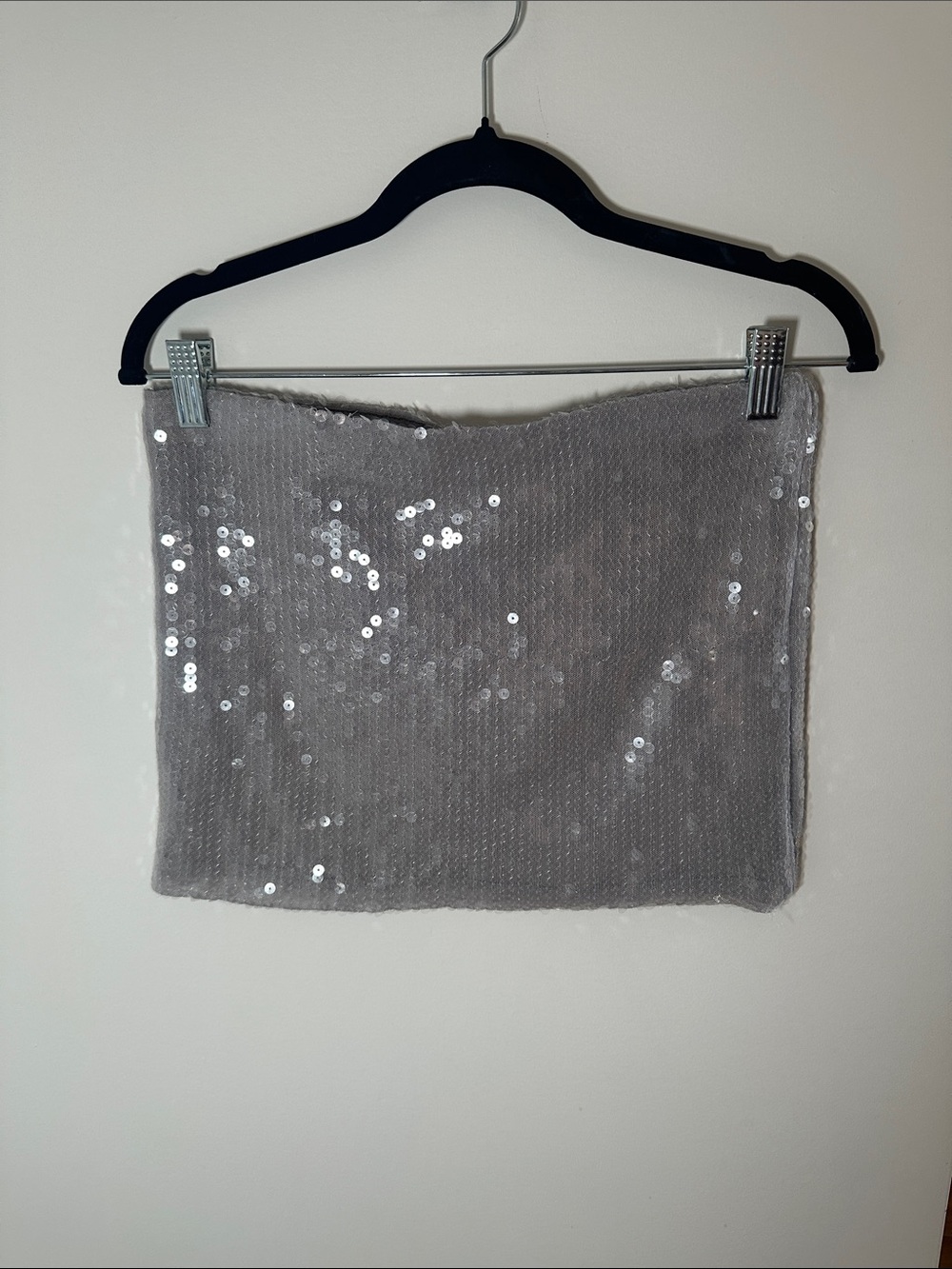 Silver Sequin Mini Skirt - Women